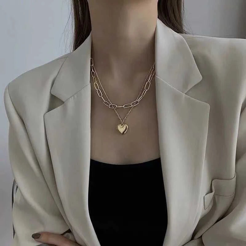 Love Heart Pendant Necklace For Women Men Personality Simple Design Thin Chain Choker Necklaces Jewelry The jack market .AU The jack market .AU Jewellery & Chains $ 47 200001034:17053024#xl019yin