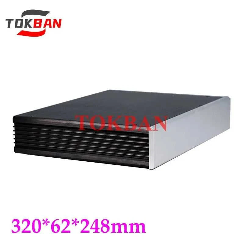 Tokban Audio 3206 320*62*248mm Aluminum HIFI Preamplifier Chassis Enclosure Diy Power Amplifier DAC Decoder Case Shell The jack market .AU The jack market .AU Accessories Electronics $ 180 14:193#Black front panel