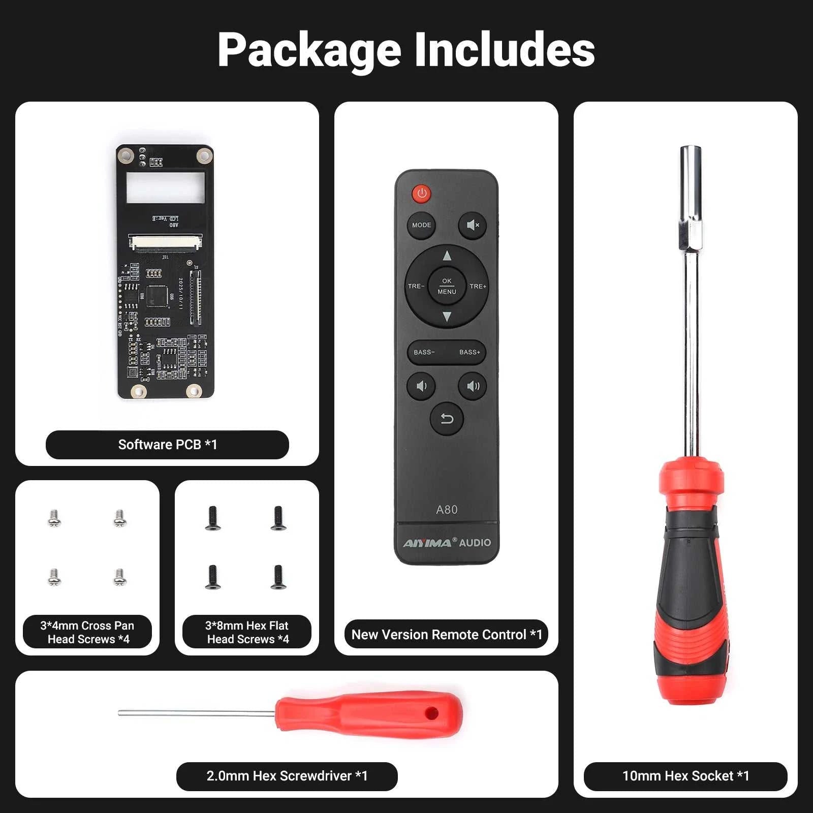 AIYIMA Software PCB Board and Remote Control For A80 Amplifier Upgrade Firmware The jack market .AU The jack market .AU Accessories Electronics $ 78 <none>