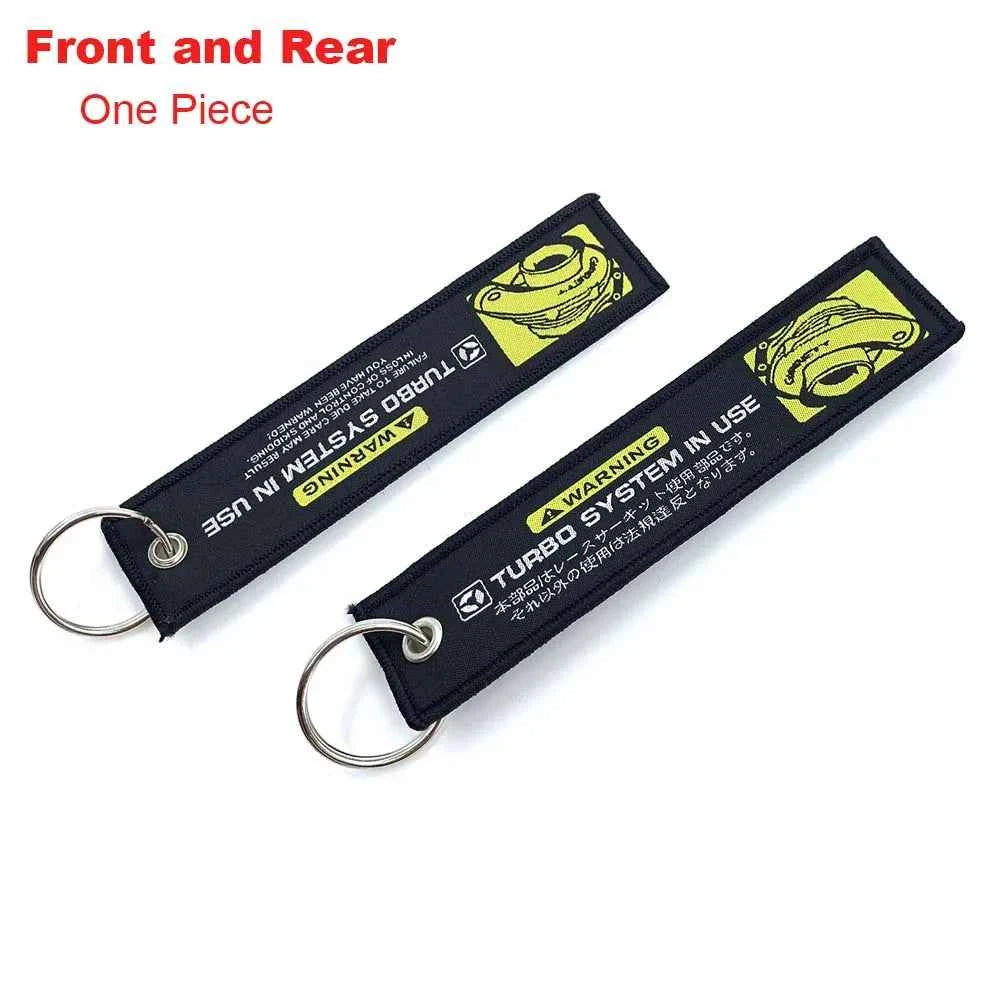 JDM Racing Keyring Embroidered Nylon Fabric Keychain Moto Keychain Car Key Tags for Nos Nightkids Keychain Motorcycle Initial D