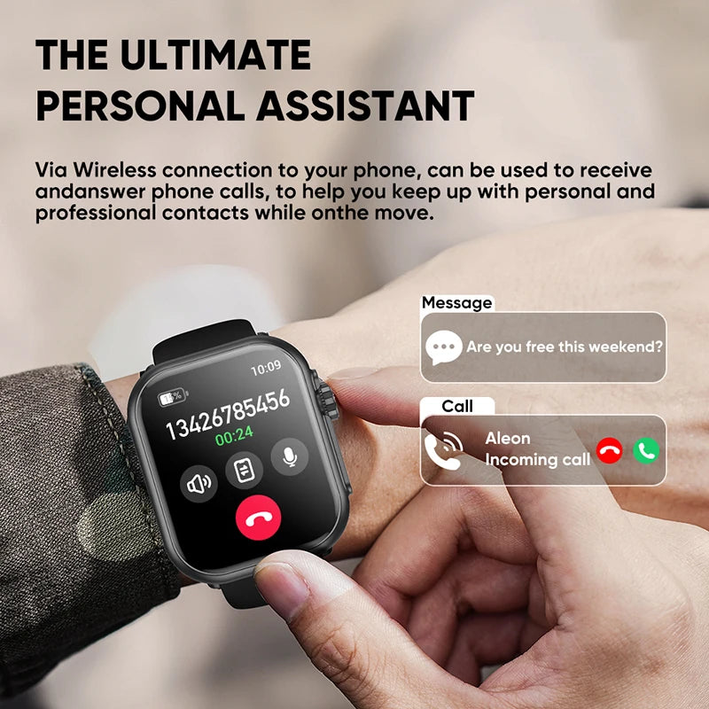 Ultra K62 1000mAh Battery AMOLED Smart Watch Heart Rate Men 100+Sport HD Bluetooth Call IP67Waterproof Women SmartWatch 2026 New