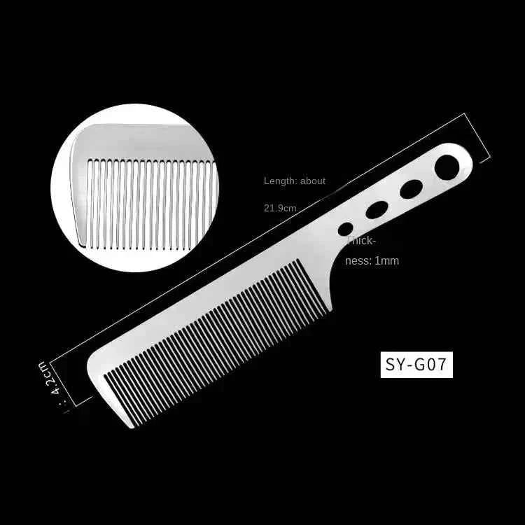 Titanium Steel Hair Comb - Ultra Thin, Anti-Static Design for Professional Barbers and Stylish Men