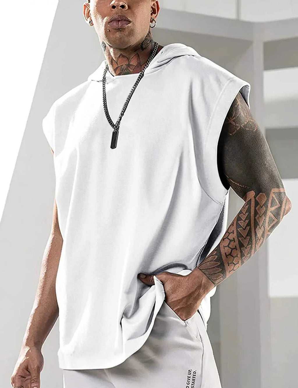 2026 Men Tank Top Fitness Training Pullover Leisure Fashion Sleeve Men's Hooded Vest Solid Color Tank Tops For Male The jack market .AU The jack market .AU Men Fashion $ 31 14:193;5:4183