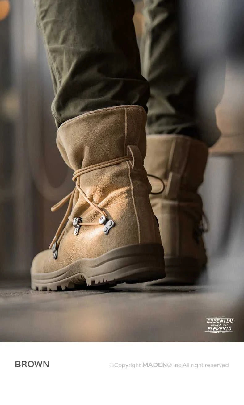 Maden Men's Vintage High-top Desert Boots Outdoor Cowboy Boots Indestructible Work Shoes Winter Safety Shoes The jack market .AU The jack market .AU Step Up Your Style: Trendy Shoes for Every Occasion! $ 119 14:771#Brown;200000124:200000898