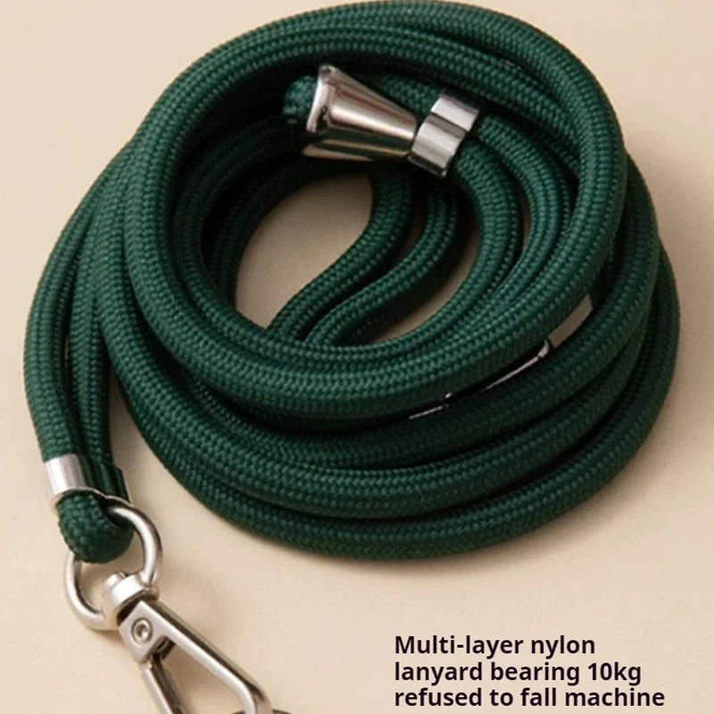 Universal Adjustment Phone Lanyard Necklace Strap Phone Case Solid Color Long Hanging Rope With Clip Anti-Lost Crossbody Lanyard