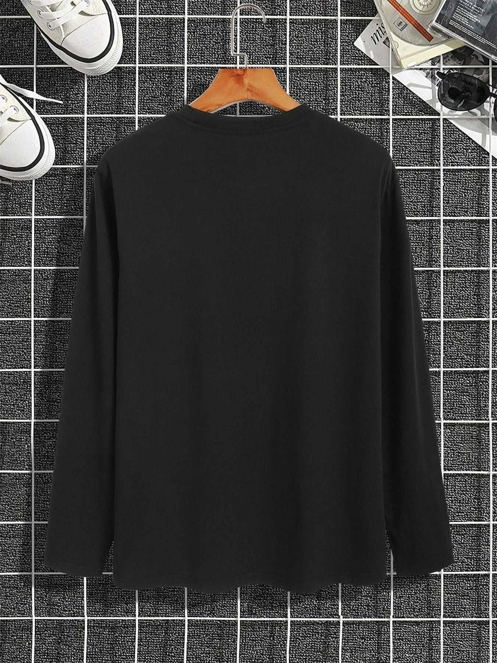 Men's 100% pure cotton loose and comfortable casual sports bear pattern printed round neck long sleeved T-shirt top The jack market .AU The jack market .AU Men Fashion $ 35 14:29#CX177-bai;5:100014065