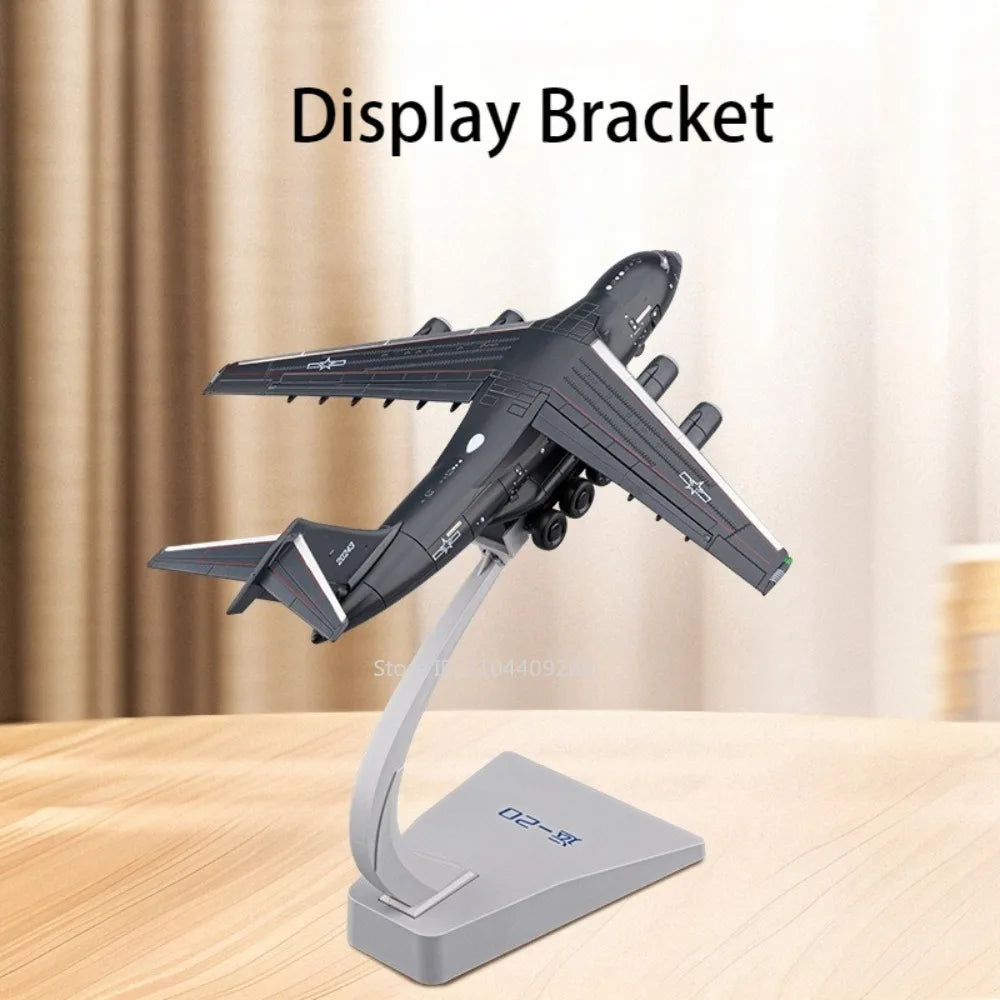 1:180 Y-20 Military Transport Plane Diecast Model – Pull Back with Sound & Light