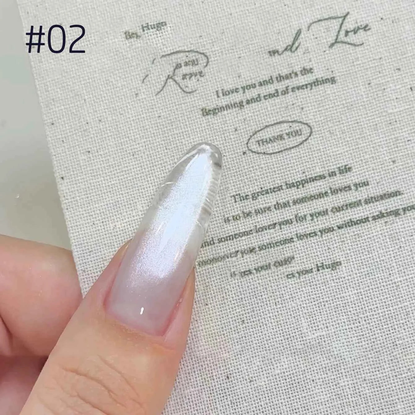 10ML 1-8pcs 2026 New Style Clear Universal White Glass Beads Cat Eye Magnet Gel Nail Polish Suitable For Toe Nails White Nails