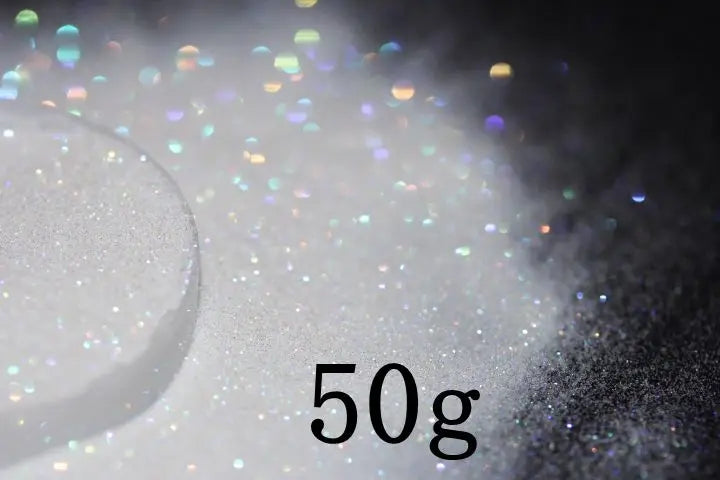 0.1mm Extra Fine Holographic White Colorful Shinning Glitter Spangle Dust for DIY lipstick,Cosmetics,Nail Art Craft Decoration