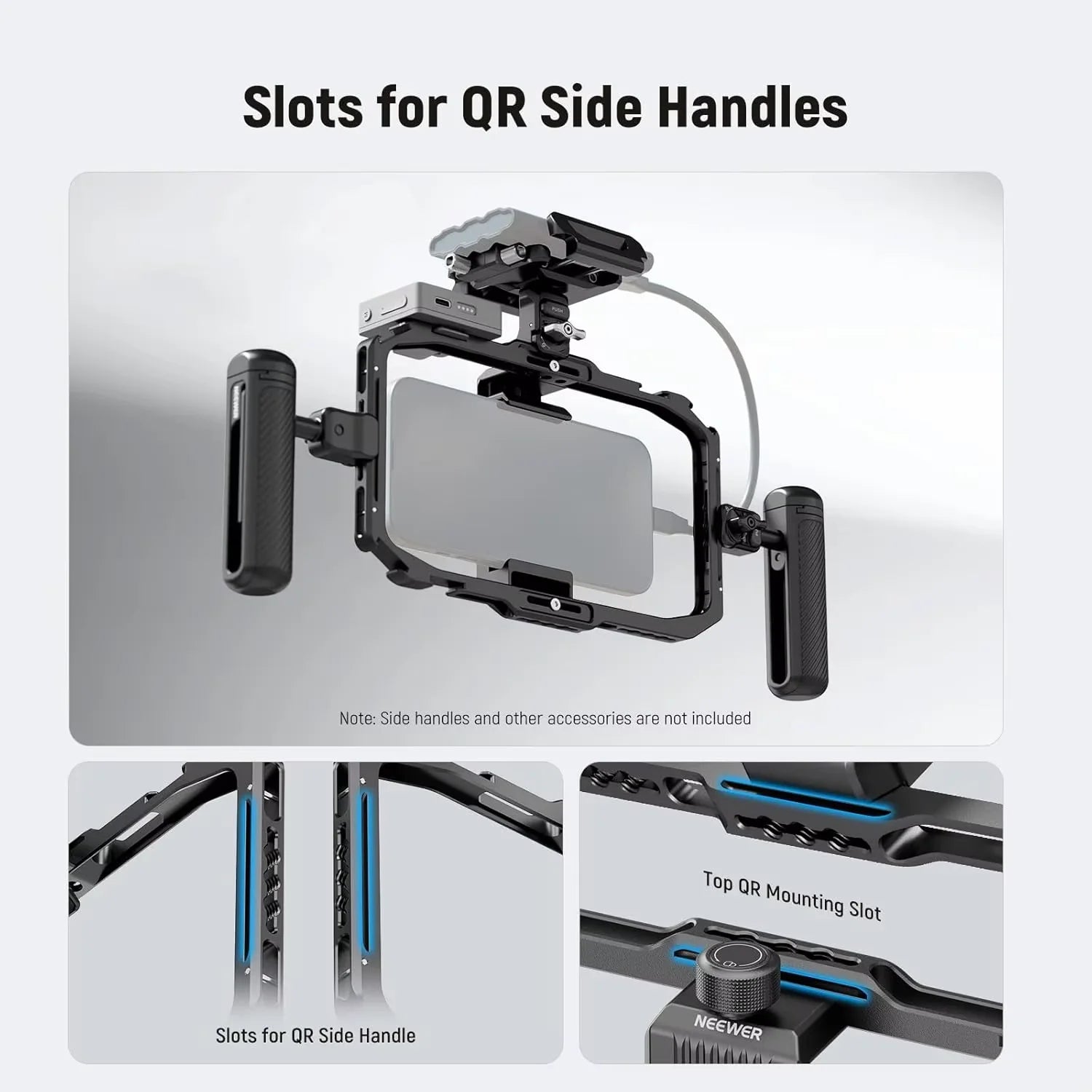 NEEWER Universal Phone Cage, Smartphone Video Rig with Quick Release Mounts Cold Shoes for Videomaker Filmmaking Vlogging