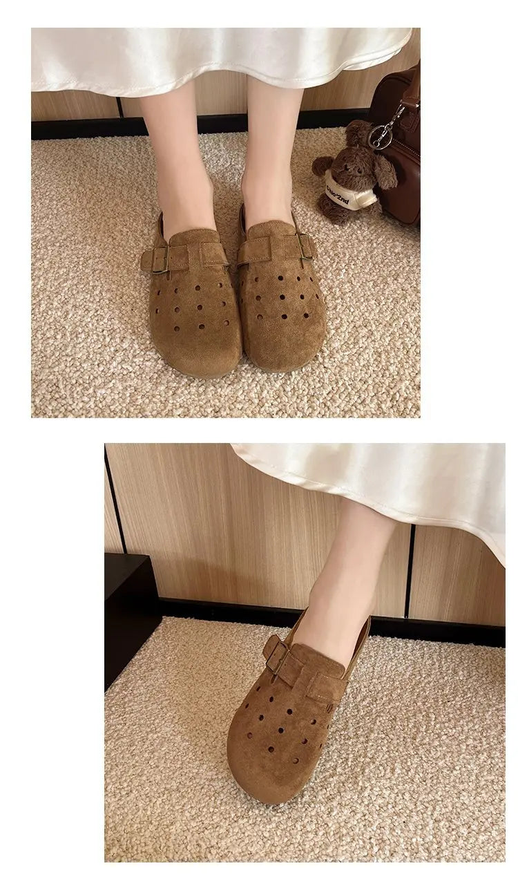 Shevalues 2025 Summer Women's Clogs Slippers With Adjustable Buckle Casual Outdoor Slides Soft Sole Comfortable Women's Sandals