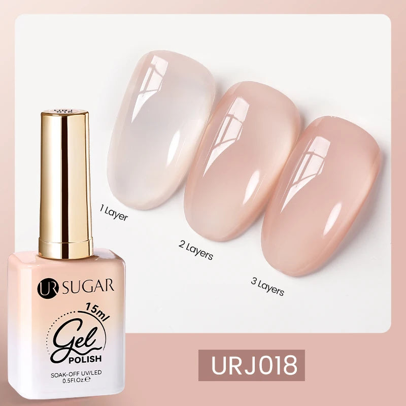 UR SUGAR 15ml  Autumn Winter Red Cat Magnetic Gel Nail Polish White Dopamine Nail Sparkling Glitter Soak Off UV LED for Manicure