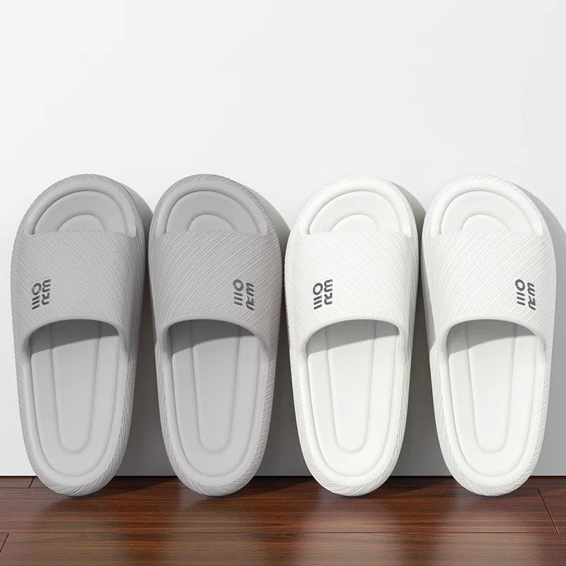 Summer Fashion Slippers Men Shoes Cloud Slippers For Men Home Flat Sandals Massage Flip Flops Couples Bathroom Indoor Slides