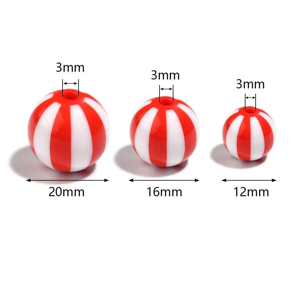 12-20mm Acrylic Large Hole Beads Colorful Stripes Round Loose Spacer Beads for Diy Bracelet Necklace Jewelry Accessories The jack market .AU The jack market .AU Jewellery & Chains $ 48 14:175#Rose Red;200000196:1071#20mm Hole 3mm 10Pcs