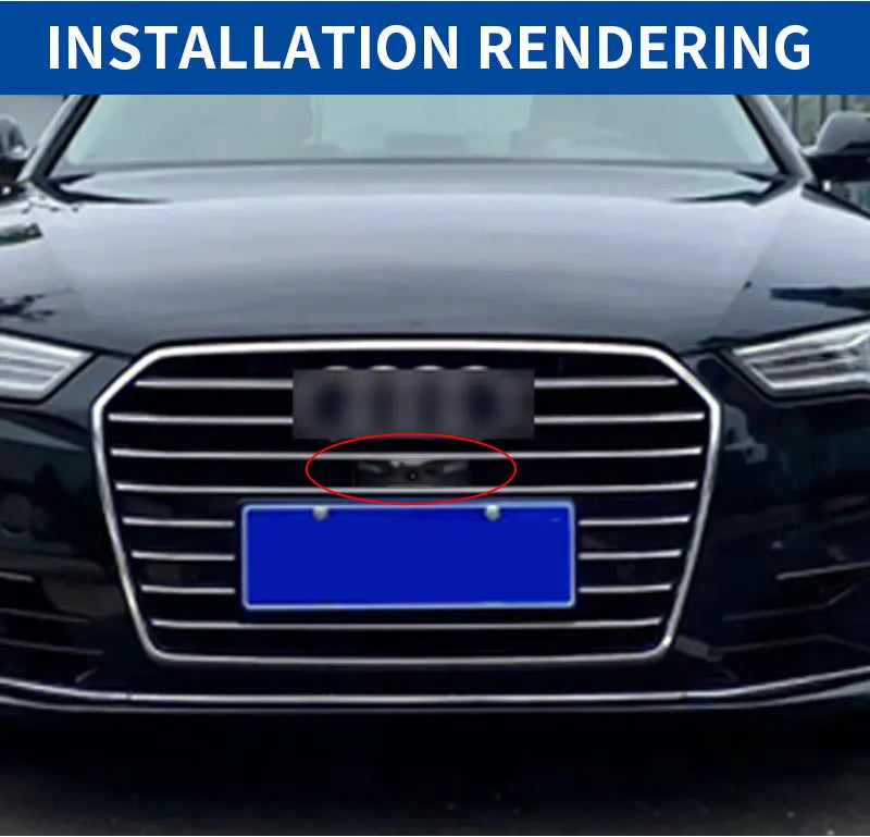 AHD Car Front View Camera Night Vision Waterproof Front Grille Camera For Audi A6 A6L C7 C8 4G Avant 2012 ~ 2018