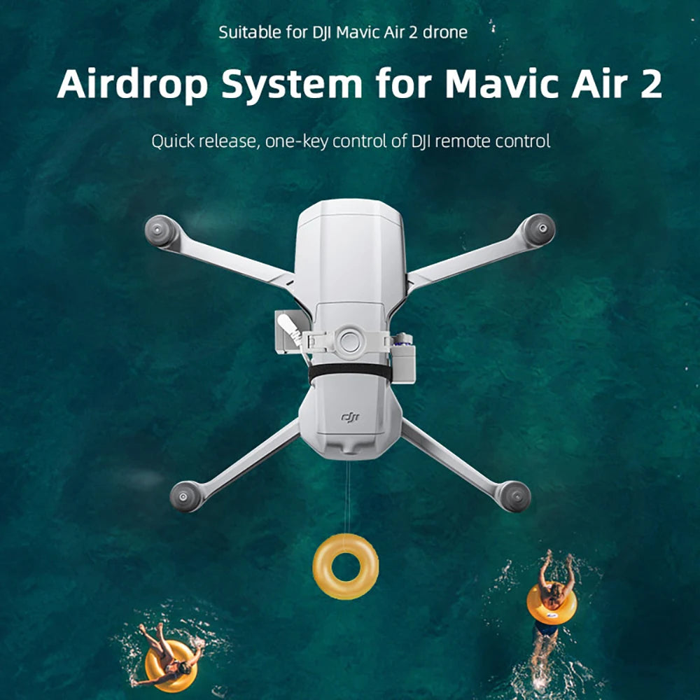 Airdrop Air Drop System for DJI Mavic Air 2/AIR 2S Drone Fishing Bait Ring Gift Deliver Life Rescue Remote Throw Thrower