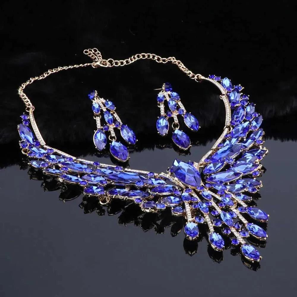 Crystal Bridal Jewelry Sets Wedding Party Costume Accessory Indian Necklace Earrings Set for Bride GorgeousJewellery Sets Women The jack market .AU The jack market .AU Jewellery & Chains $ 74 200001033:200003757#purple
