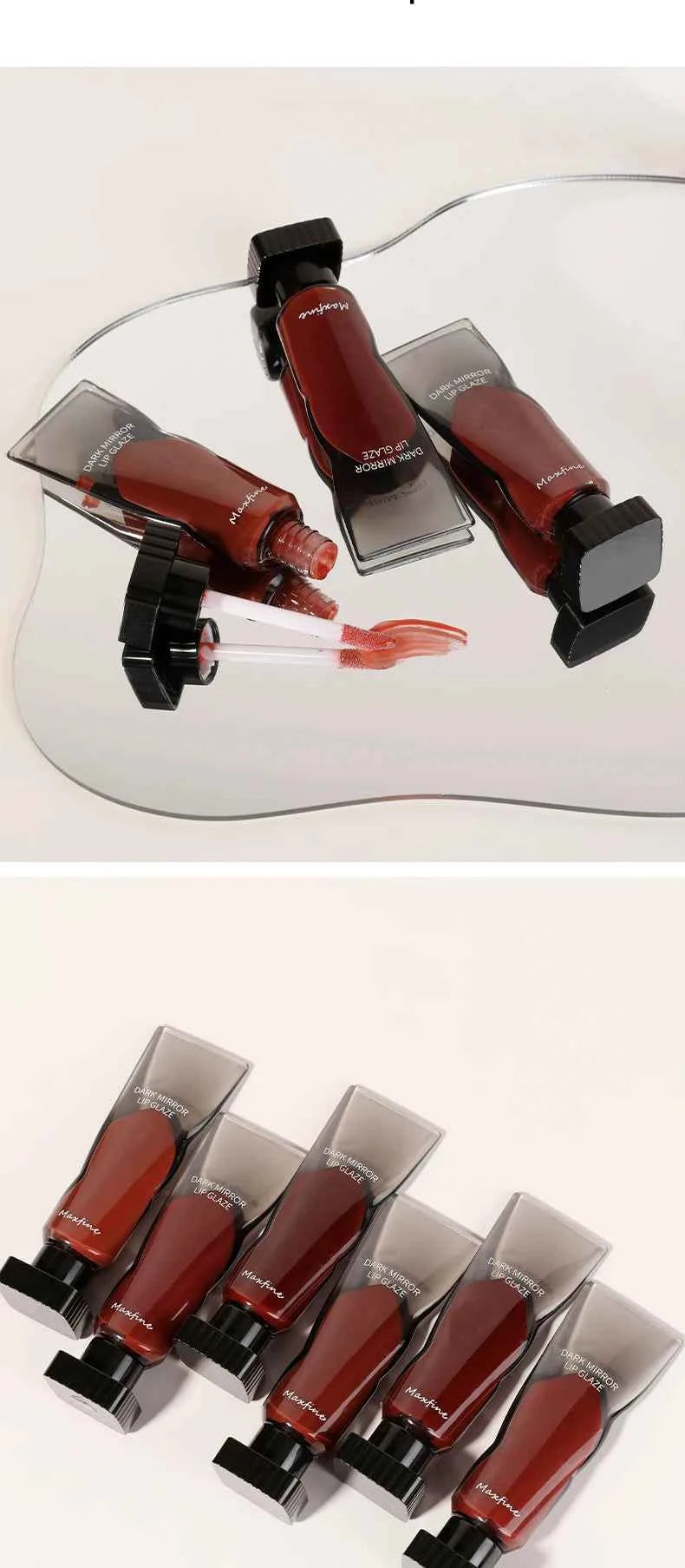 Aqua Mirror Lip Glaze Moisturizing Non Sticky Easy To Color Fast Film Long Lasting Full Lips Must Have For Beginners And Student