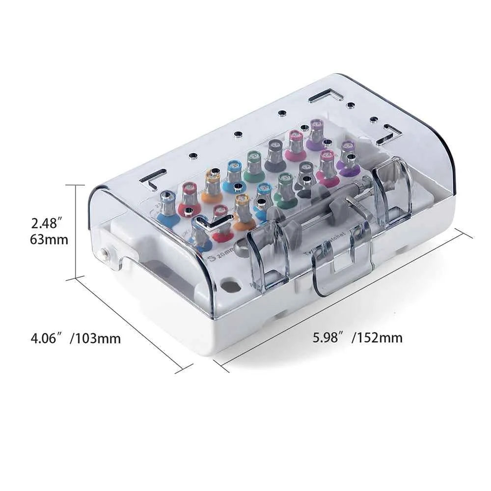 AZDENT Dental Implant Torque Wrench Kit - 16 Precision Drivers & 1 Autoclavable Wrench for Seamless Dental Procedures