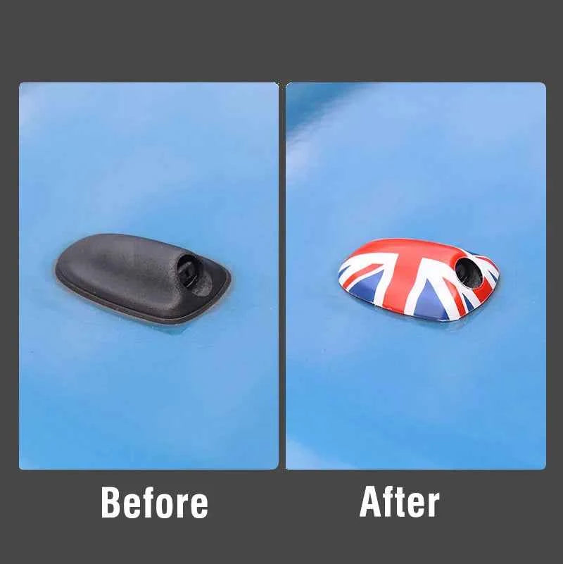 Union Jack Car Wiper Water Spray Nozzle Cover For MINI Cooper S One Countryman Clubman F54 F55 F57 F56 F60 2015-2022 Accessories