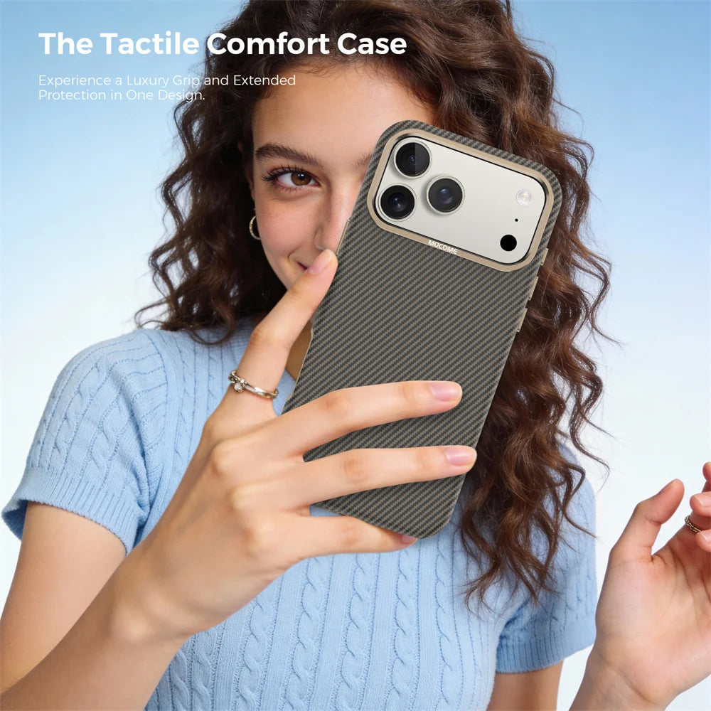 Luxury Built-in Magnet Magnetic Carbon Fiber Phone Case For iPhone 17 16 15 14 13 12 Pro Max Plus Solid Color Matte Back Cover