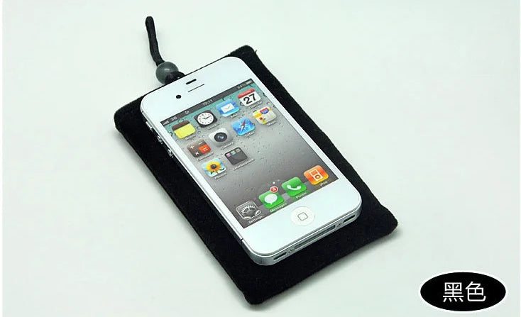 1Pc Black 11*17cm Power Bank Organizer Bag Flannel Pouch for Travel Portable Power Bank Protective Holder Bags Case Accessories