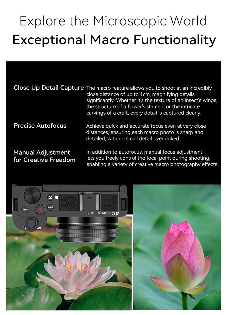 ORDRO G930 Digital Camera Compact for YouTube Vlogging Videos with Flashlight 5X Optical Zoom 4K 30FPS 60FPS Multi Filters AF MF
