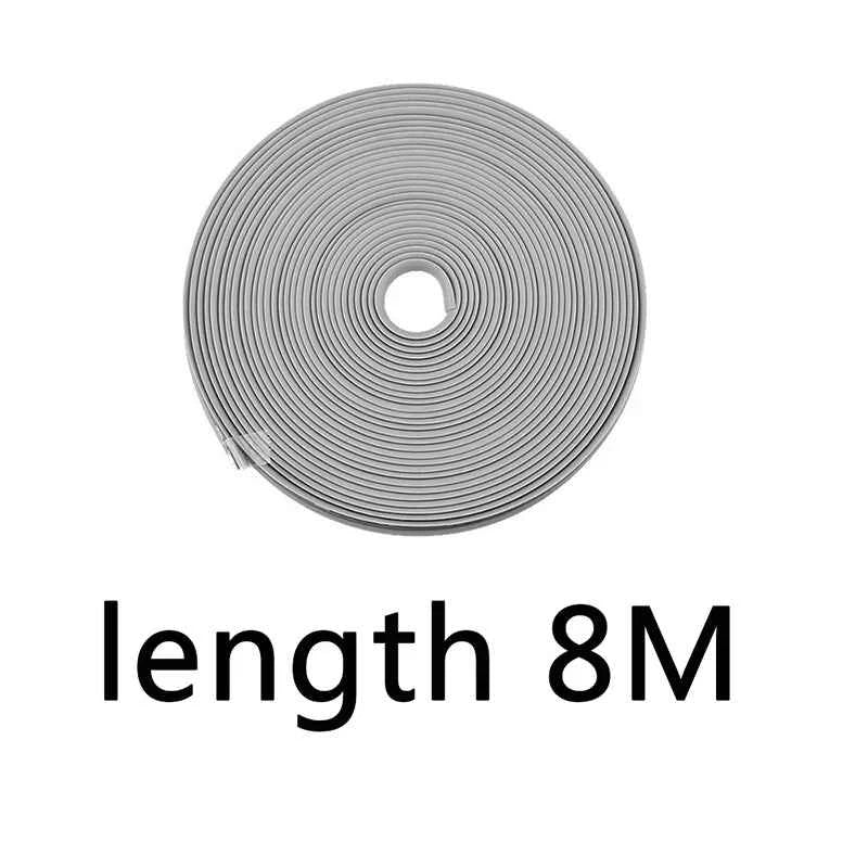 8M Car Wheel Rim Blades Protector Line Tire Guard Decorative Strip Rubber Moulding Trim More Color Car Sticker Styling