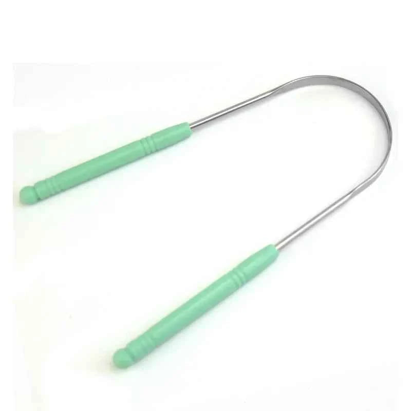 FreshBreeze Stainless Steel Tongue Scraper - Coated U-Shaped Design for Ultimate Oral Hygiene & Fresh Breath