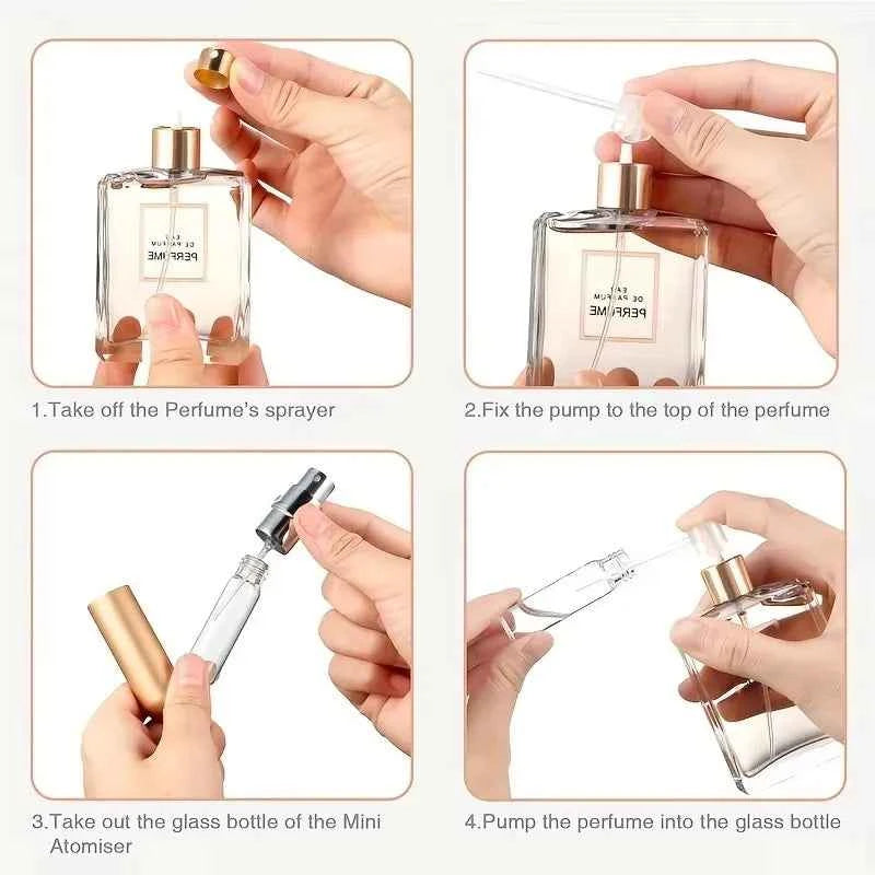 5ml Perfume Spray Bottle Portable Refillable Bottle Empty Cosmetic Container Aluminum Perfume Atomizer for Travel