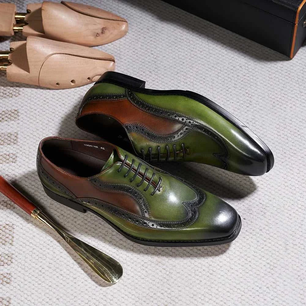Luxury Italian Men's Oxfords Genuine Leather Brogue Wingtip Wedding Party Dress Shoes for Men Classic Lace-Up Office Formal Shoe The jack market .AU The jack market .AU Step Up Your Style: Trendy Shoes for Every Occasion! $ 130 14:175#Green;200000124:200000288#US 7.5