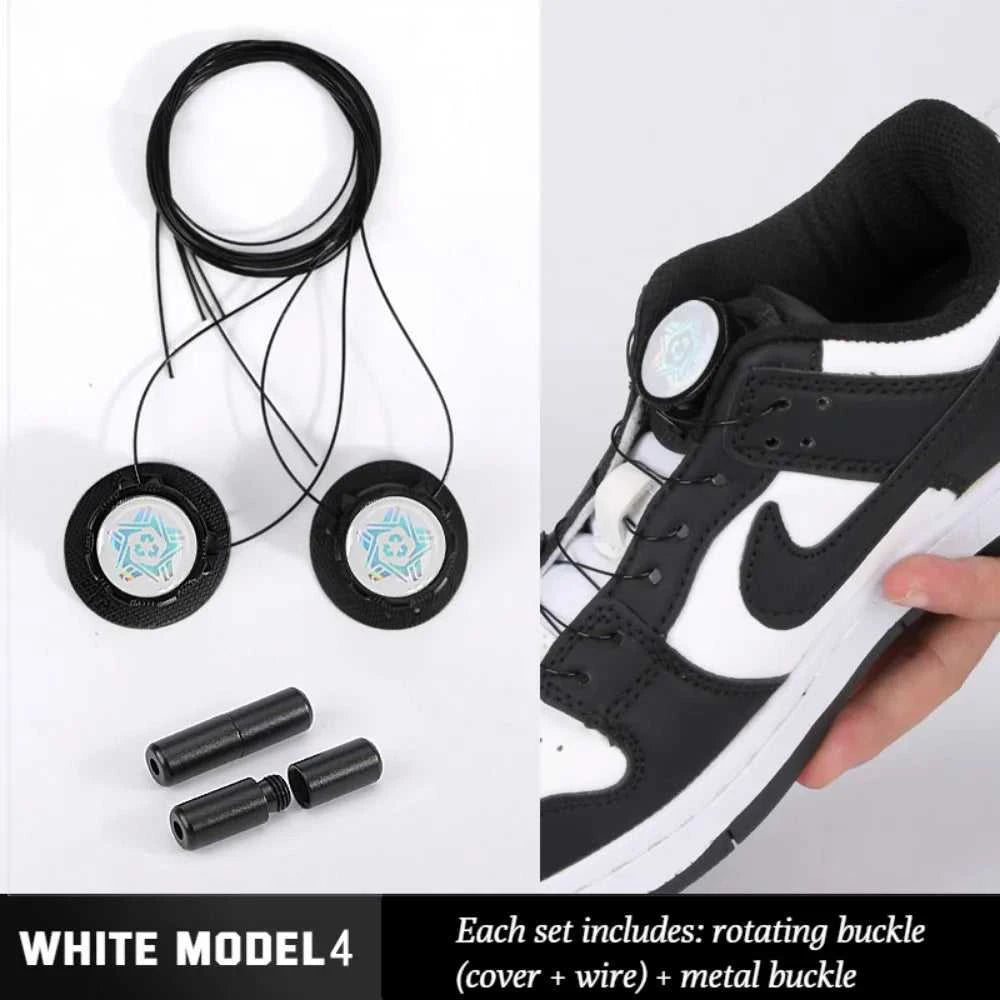 1pair Metal Wire Swivel Automatic Buckle Rope Sneaker ShoeLaces for Kids/Adult No Tie Shoe Laces Quick Lock Shoestrings Sneakers The jack market .AU The jack market .AU Step Up Your Style: Trendy Shoes for Every Occasion! $ 49 14:193#Black A Set