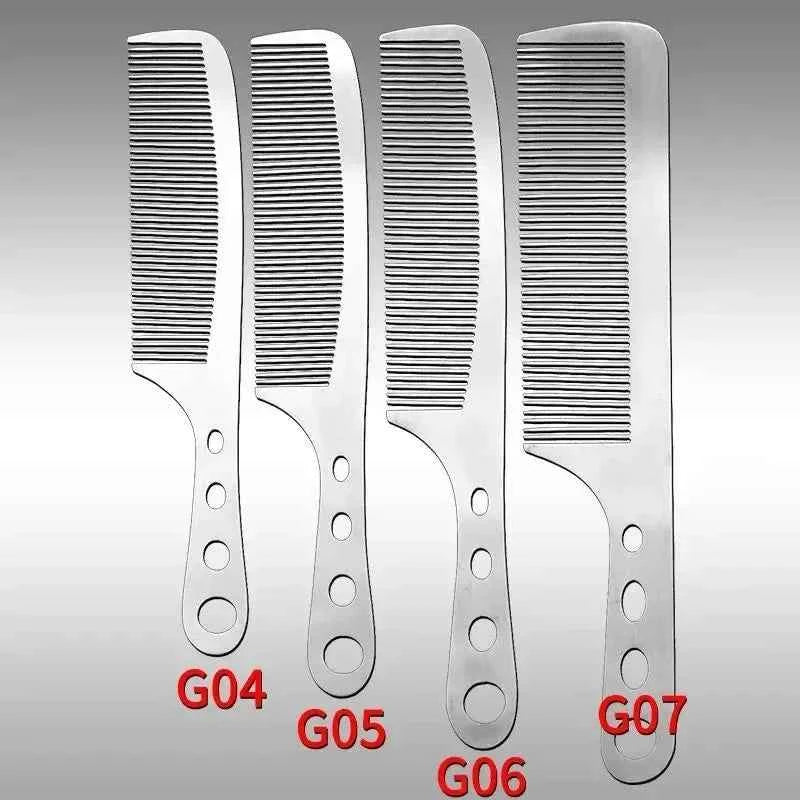 Titanium Steel Hair Comb - Ultra Thin, Anti-Static Design for Professional Barbers and Stylish Men