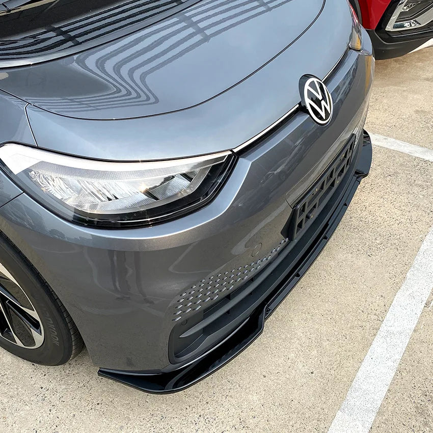 3Pcs Car Front Bumper Splitter Lip Spoiler Diffuser Guard Body Kit ABS Cover For Volkswagen VW ID.3 2019 2020 2021 2022