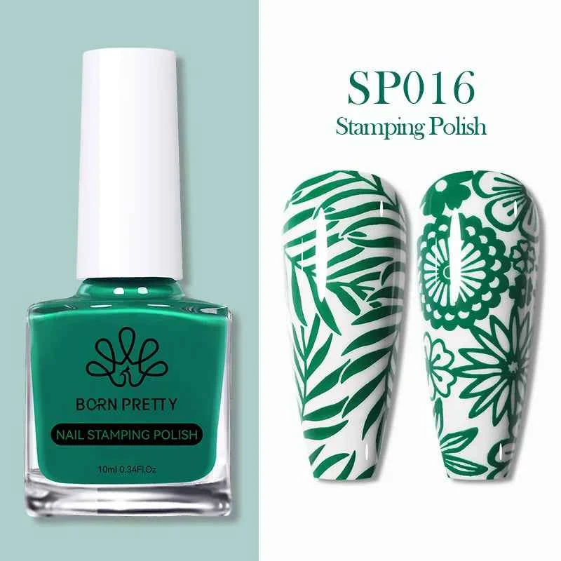 BORN PRETTY Stamping Nail Polish Set - Vibrant 10m Colors for Stunning Nail Art Designs