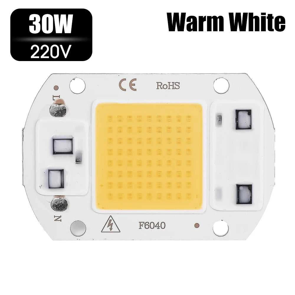 COB Chip LED Lamp 110V 220V 20W 30W 50W Smart IC No Need Driver Lampada LED Bulb Lamp for Flood Light Spotlight DIY Lighting The jack market .AU The jack market .AU Home $ 49 136:200002572#20W 220V warm