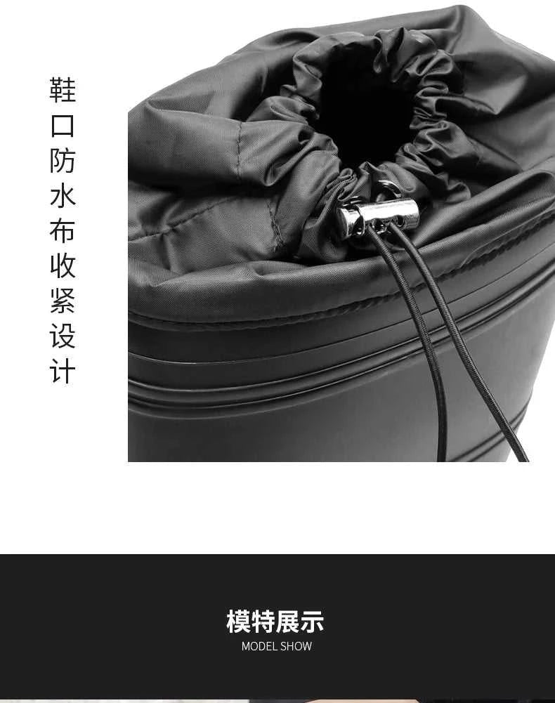Black High-Top Men's Rain Boots, Adjustable Drawstring Long Boots, Wear-Resistant, Non-Slip, Outdoor Fishing Waterproof Boots, Farm Work Rain Boots, Pvc Water Boots The jack market .AU The jack market .AU Step Up Your Style: Trendy Shoes for Every Occasion! $ 71 14:193;200000124:200000364