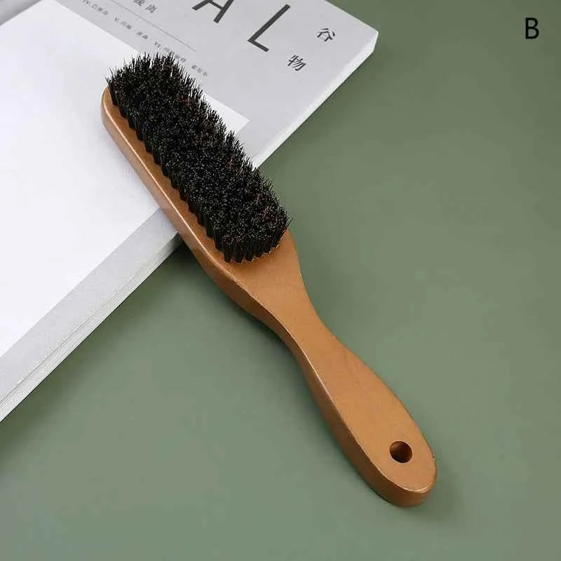 1PC Black Professional Fade Brush Barber Neck Sweeping Brush Comb Haircut Accessories Facial Cleaning Tools For Men Brushes Comb