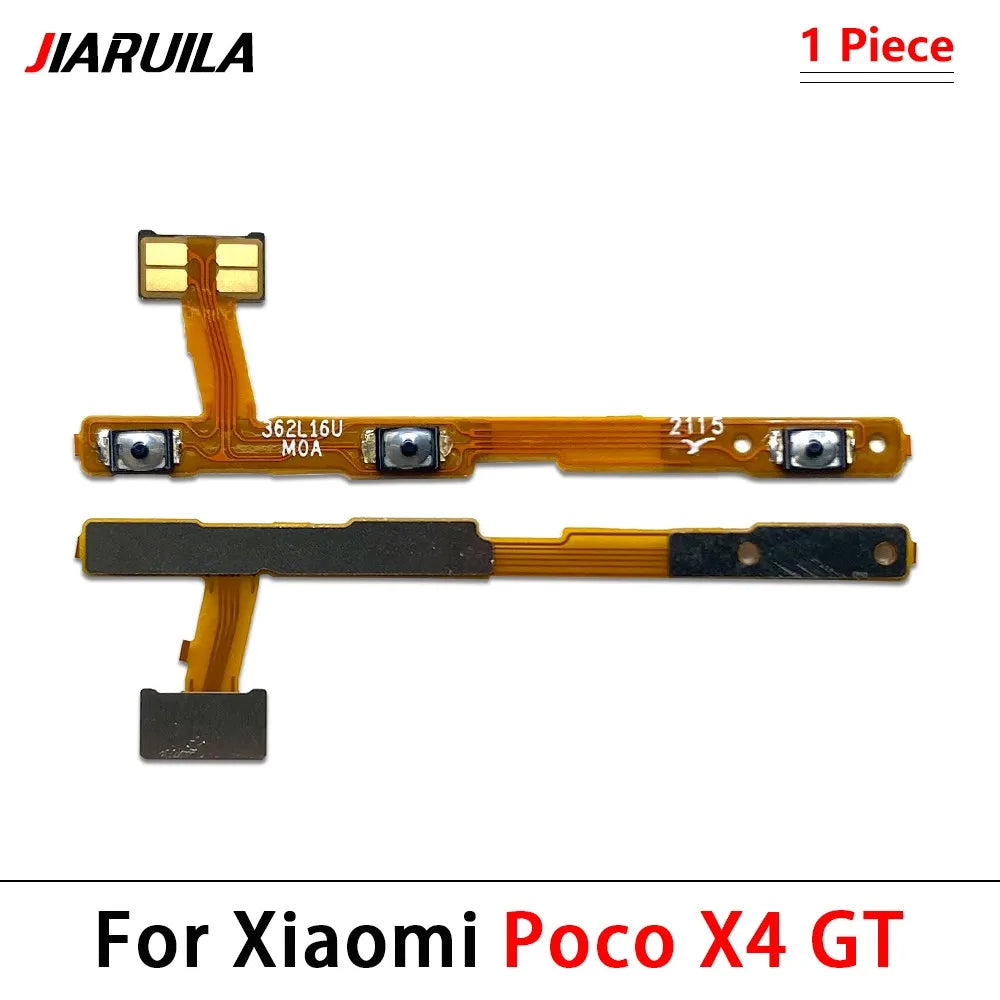 New For Xiaomi Poco F1 F2 X3 GT X4 Pro 5G M3 Pro A1 A2 A3 Lite Power Switch On Off Volume Key Button Flex Cable Replacement