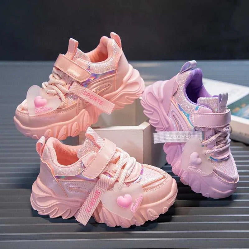 Girls Sports Shoes Kids Running Sneakers for School Fashion Cute Shiny Non-slip Children's Casual Shoes with Heart Spring Autumn The jack market .AU The jack market .AU Mum & Kids: Essential Products for Every Family $ 48 14:496;200000124:100010441
