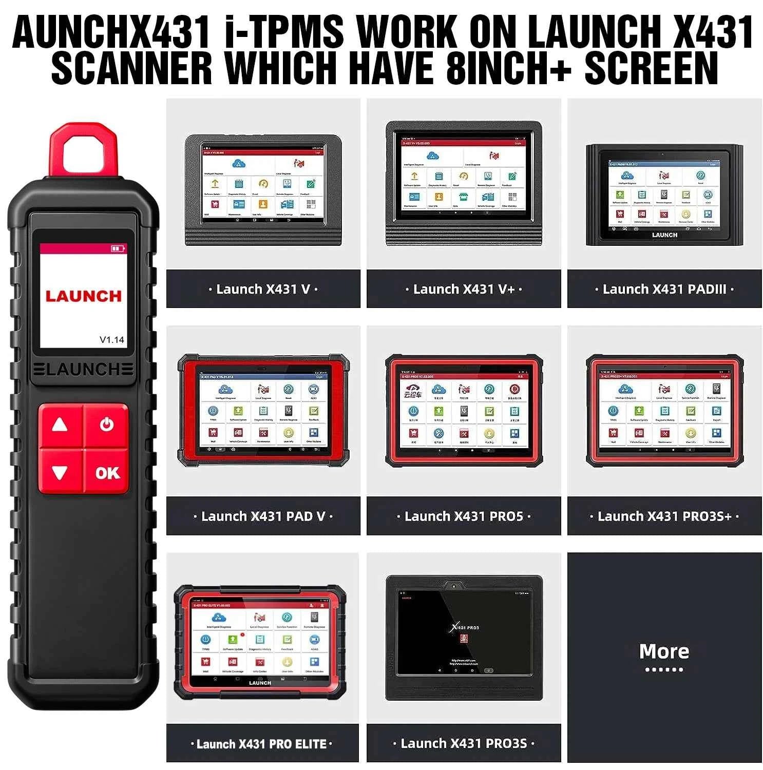 LAUNCH X431 i-TPMS Tire Pressure Diagnostic Tool Activate 315MHz/433MHz TPMS Sensor Programming Learning for X431 V VS TSGUN