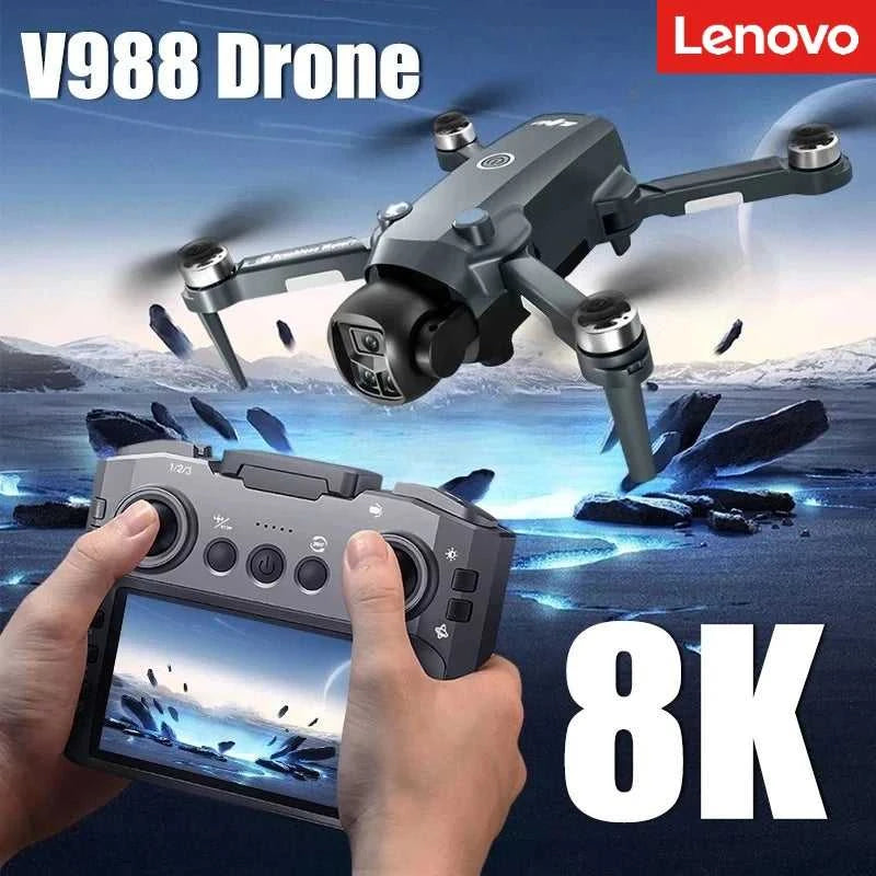 Lenovo V988 Drone 8K Professional HD Dual Camera With Screen RC Brushless Motor Quadcopter Foldable Aerial Photography toy The jack market .AU The jack market .AU $ 143 14:193#Blue-6K-battery-1