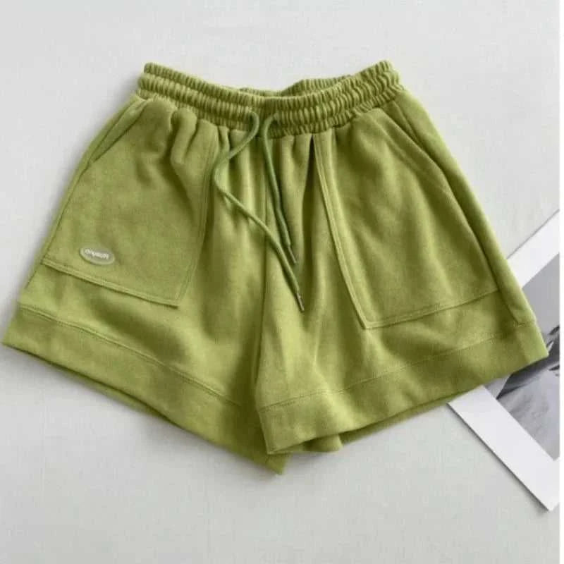 Women's Wide-Leg Drawstring Shorts – Loose Fit Mid-Waist Casual Sports Shorts with Pockets The jack market .AU The jack market .AU Woman Fashion Shorts $ 52 14:771#green;5:361386