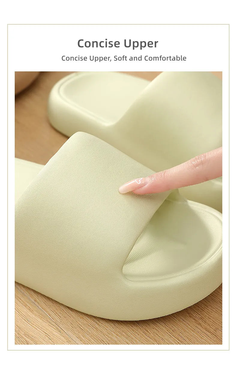 New Soft EVA Slippers Couples Home Slipper Outdoor Beach Summer Sandals Bath Men Flip Flops Non-Slip Women Thick Sole Shoes