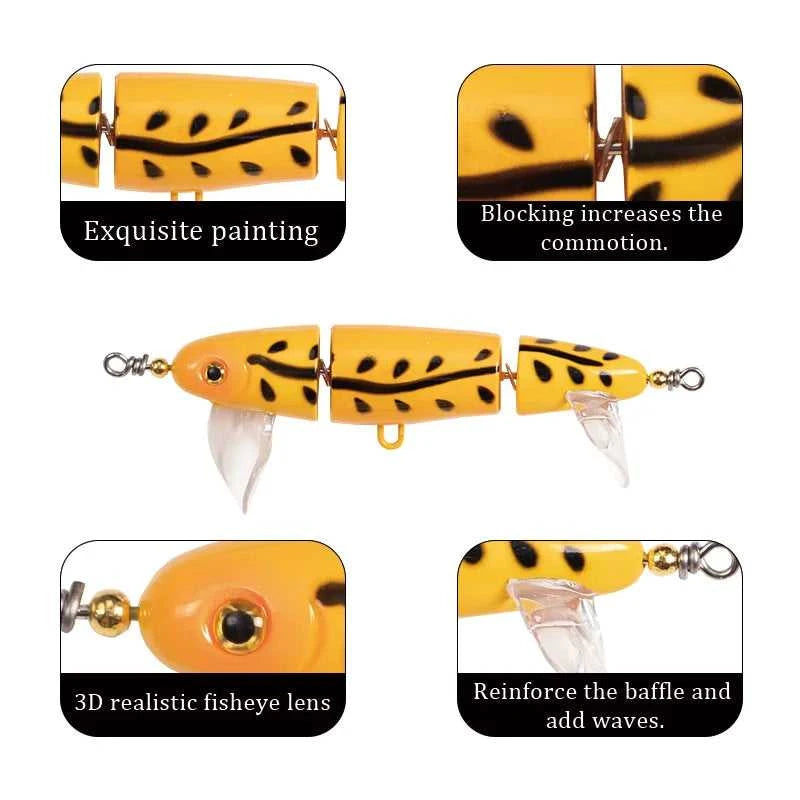 Top Water 3-Section Fishing Lures Sea Bass Crankbaits Minnow Whopper Freshwater Saltwater Floating Lure for Catfish Pike Teaser The jack market .AU The jack market .AU Fishing Gear $ 27 14:200006152#Light Green;5:8022#14g 115mm