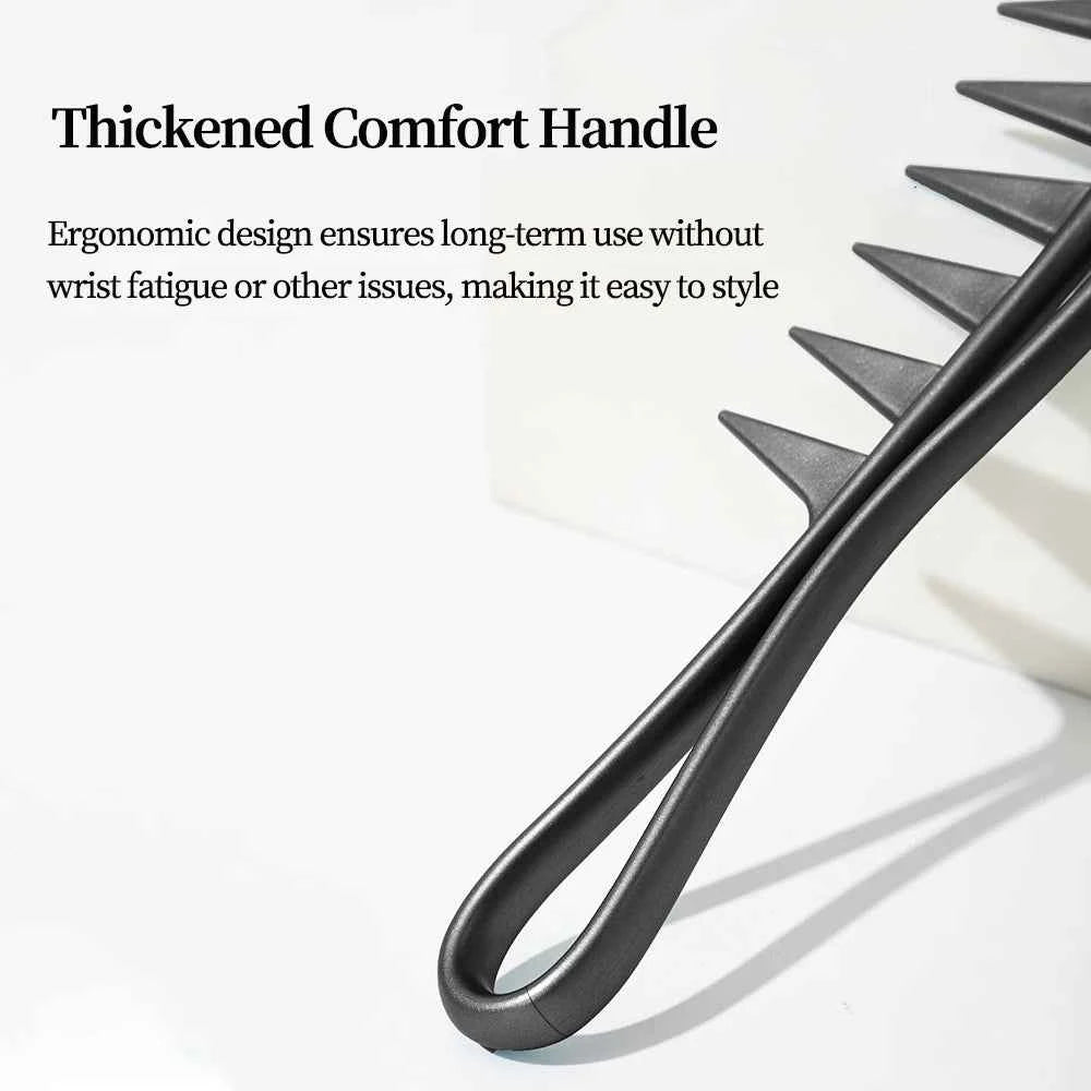 CombPro Antistatic Wide-Tooth Curl Comb - Effortless Detangling & Retro Style for All Hair Types