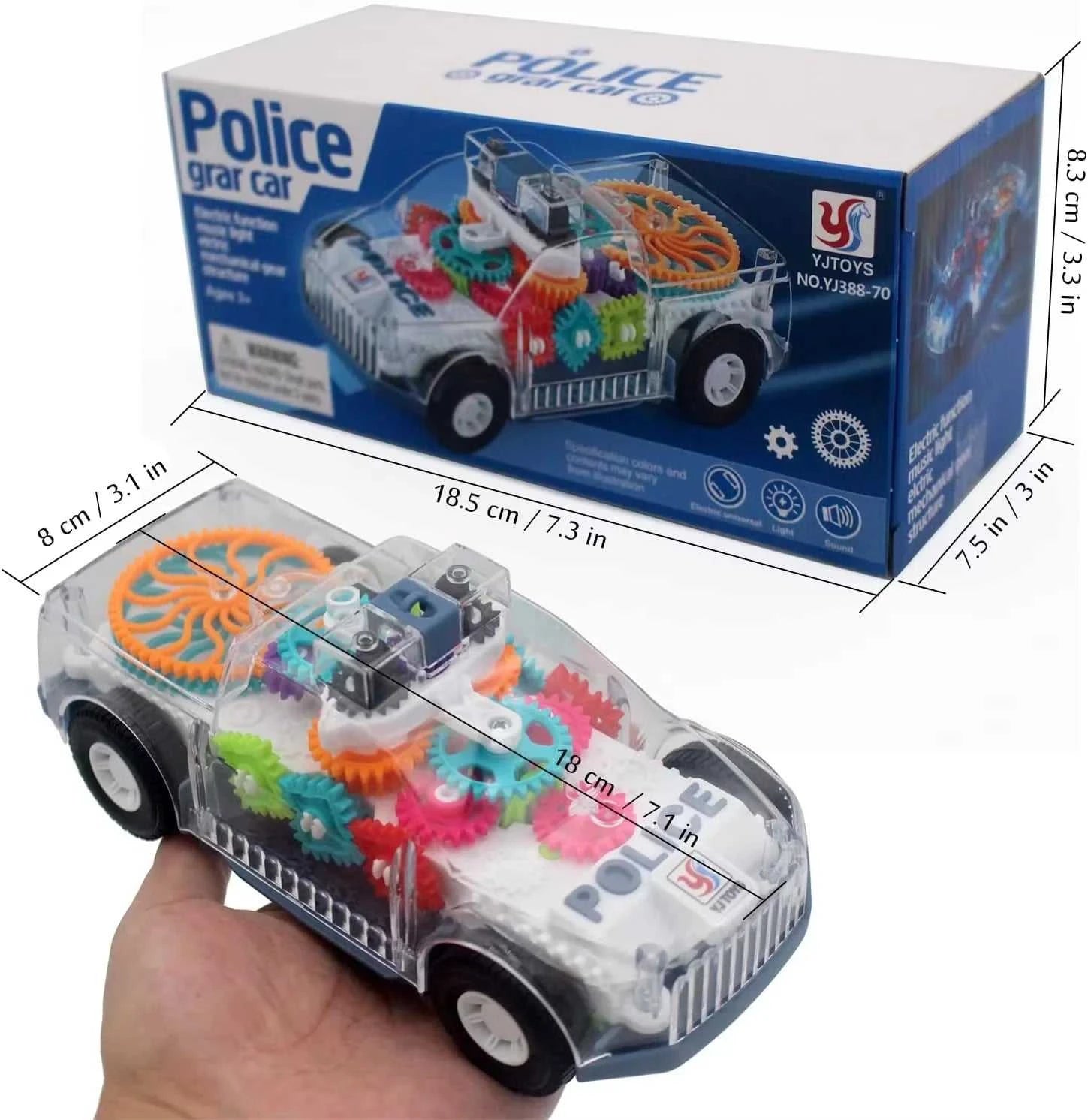 Baby toys Toddler Police Car Electric Vehicle Toy Auto Driving Transparent Gears Music Lights Cars Toys for Kids Boys The jack market .AU The jack market .AU Little Wonders $ 57 14:691#V Police car box