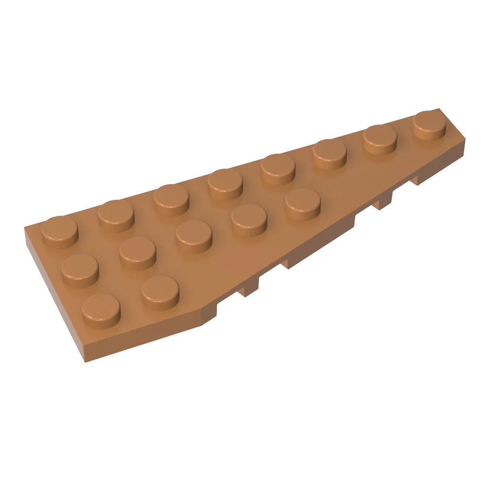 Gobricks 10PCS Parts Wedge Plate Bricks 8x3 Right Compatible with 50304 Toys Building Blocks Assembles Technical Model Adult MOC