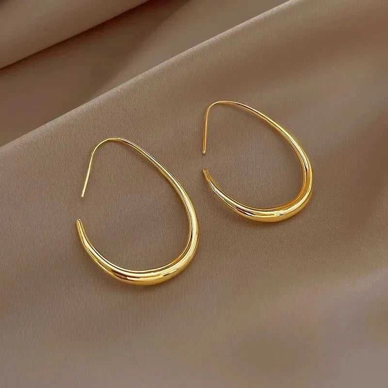 Gold Color Needle Geometric Oval Hoop Earrings for Women Simple Desgin Earrings Party Wedding Jewelry Hot Sale Hot Sale The jack market .AU The jack market .AU Jewellery & Chains $ 50 200001034:361187#Silver-J1