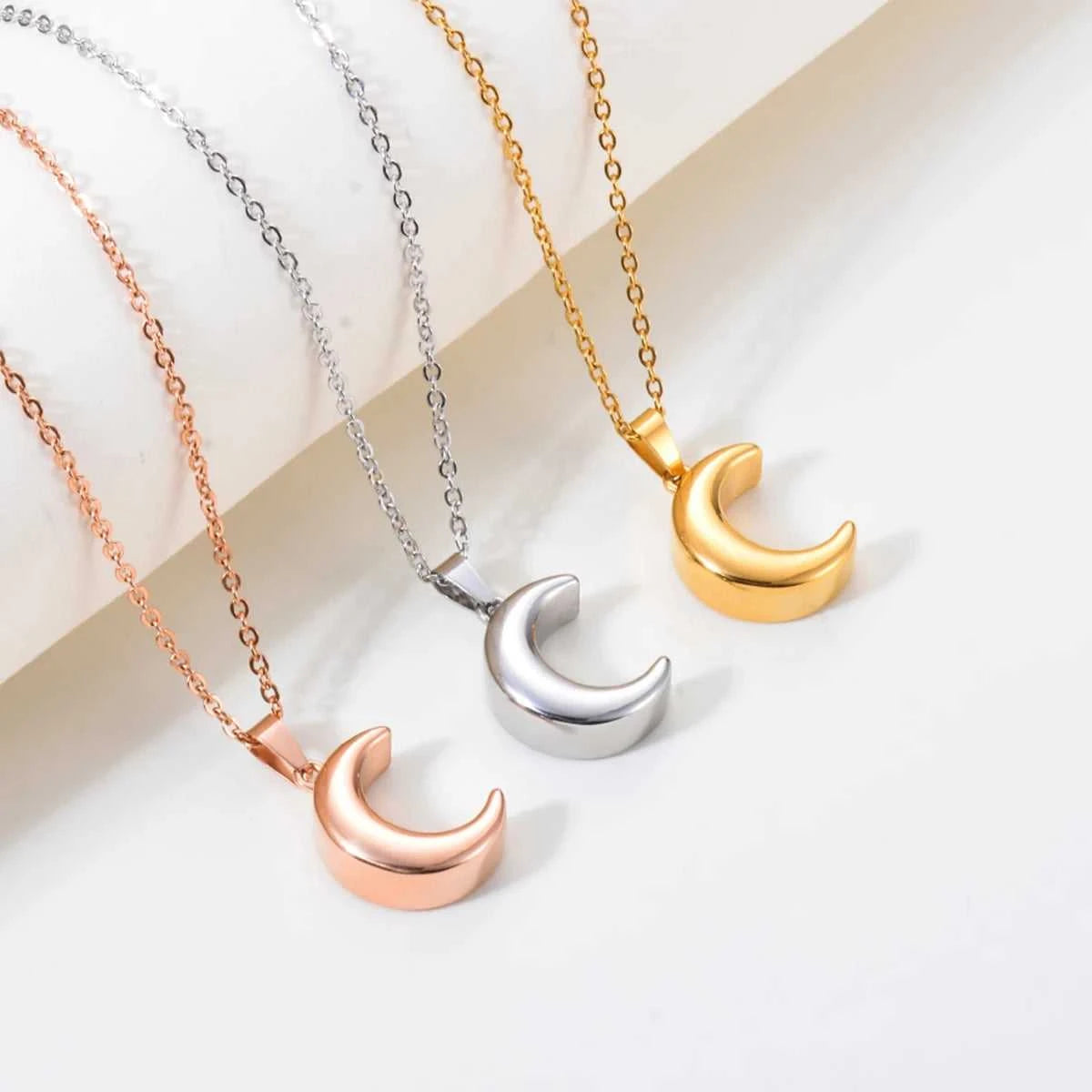 Stainless Steel Crescent Moon Pendant Cremation Jewelry Urn Necklaces for Human Pet Ashes Memorial Jewelry Gift for Women Men The jack market .AU The jack market .AU Jewellery & Chains $ 53 200001033:361187#Rose Gold